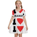 I love brandy Kids  Short Sleeve Tiered Mini Dress