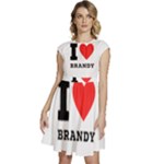 I love brandy Cap Sleeve High Waist Dress