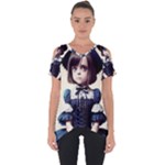 Cute Adorable Victorian Gothic Girl Cut Out Side Drop Tee
