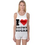 I love brown sugar One Piece Boyleg Swimsuit