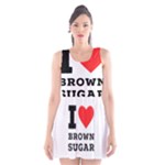 I love brown sugar Scoop Neck Skater Dress