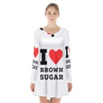 I love brown sugar Long Sleeve Velvet V-neck Dress