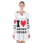 I love brown sugar Long Sleeve Velvet V-neck Dress