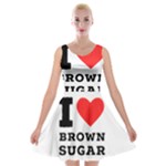 I love brown sugar Velvet Skater Dress