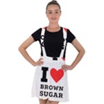 I love brown sugar Velvet Suspender Skater Skirt