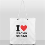 I love brown sugar Full Print Rope Handle Tote (Large)