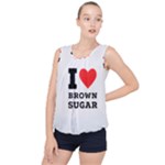 I love brown sugar Bubble Hem Chiffon Tank Top