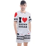 I love brown sugar Men s Mesh Tee and Shorts Set