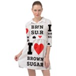 I love brown sugar Mini Skater Shirt Dress