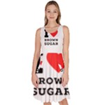 I love brown sugar Knee Length Skater Dress With Pockets