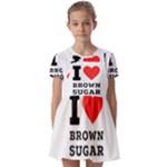 I love brown sugar Kids  Short Sleeve Pinafore Style Dress