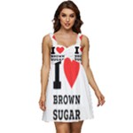 I love brown sugar Ruffle Strap Babydoll Chiffon Dress