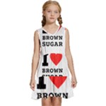 I love brown sugar Kids  Sleeveless Tiered Mini Dress