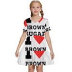 I love brown sugar Kids  Short Sleeve Tiered Mini Dress