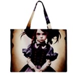 Cute Adorable Victorian Gothic Girl 2 Zipper Mini Tote Bag