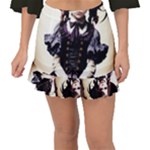 Cute Adorable Victorian Gothic Girl 2 Fishtail Mini Chiffon Skirt