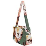 Schoolgirl With Glasses In School Uniform Rope Handles Shoulder Strap Bag