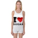 I love sugar  One Piece Boyleg Swimsuit