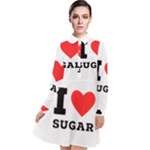 I love sugar  Long Sleeve Chiffon Shirt Dress