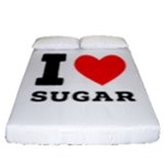 I love sugar  Fitted Sheet (Queen Size)