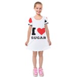 I love sugar  Kids  Short Sleeve Velvet Dress