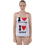 I love sugar  Twist Front Tankini Set