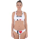 I love sugar  Cross Back Hipster Bikini Set