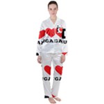 I love sugar  Women s Long Sleeve Satin Pajamas Set	