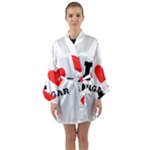 I love sugar  Long Sleeve Satin Kimono