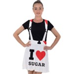 I love sugar  Velvet Suspender Skater Skirt