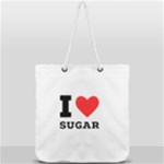 I love sugar  Full Print Rope Handle Tote (Large)