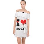 I love sugar  Off Shoulder Chiffon Dress