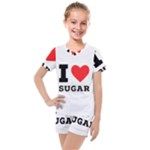 I love sugar  Kids  Mesh Tee and Shorts Set