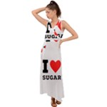 I love sugar  V-Neck Chiffon Maxi Dress