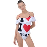 I love sugar  Frill Detail One Piece Swimsuit