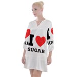 I love sugar  Open Neck Shift Dress