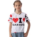 I love sugar  Kids  Cuff Sleeve Scrunch Bottom Tee