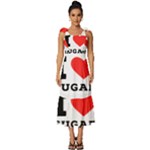 I love sugar  Tie-Strap Tiered Midi Chiffon Dress