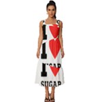 I love sugar  Square Neckline Tiered Midi Dress