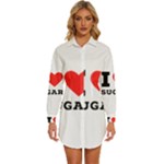 I love sugar  Womens Long Sleeve Shirt Dress