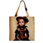 Cute Adorable Victorian Steampunk Girl Zipper Grocery Tote Bag