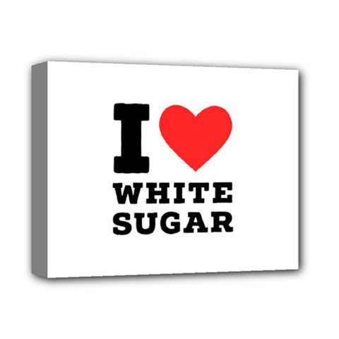 I love white sugar Deluxe Canvas 14  x 11  (Stretched) from ArtsNow.com