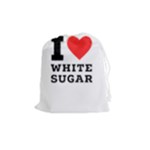 I love white sugar Drawstring Pouch (Medium)