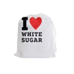 I love white sugar Drawstring Pouch (Large)