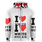 I love white sugar Men s Zipper Hoodie