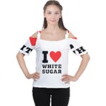 I love white sugar Cutout Shoulder Tee