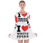 I love white sugar Long Sleeve Skater Dress