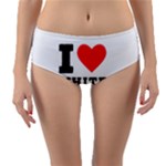 I love white sugar Reversible Mid-Waist Bikini Bottoms