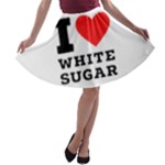 I love white sugar A-line Skater Skirt