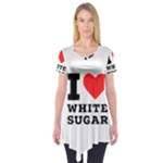 I love white sugar Short Sleeve Tunic 